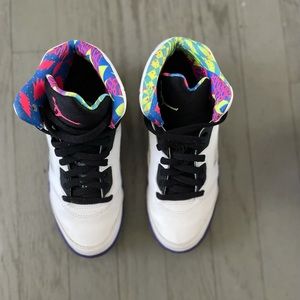 Fresh Prince Retro Jordan 5. Girls size 2 WILL ONLY BE AVAILABLE UNTIL Fri 10/15